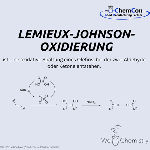 Schematische Darstellung der Lemieux-Johnson-Oxidierung