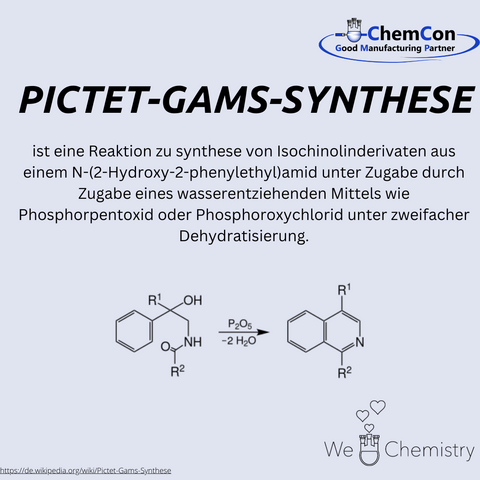 Schematische Darstellung der Pictet-Gams-Synthese