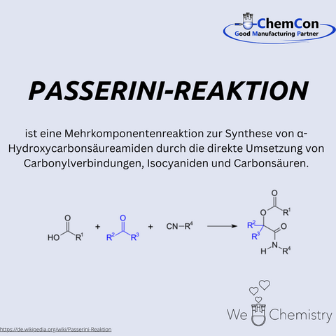 Schematische Darstellung der Passerini-Reaktion