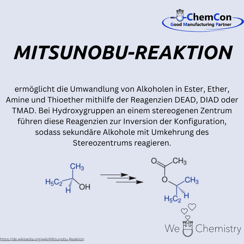 Schematische Darstellung der Mitsunobu-Reaktion