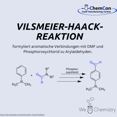 Schematische Darstellung der Vilsmeier-Haack-Reaktion