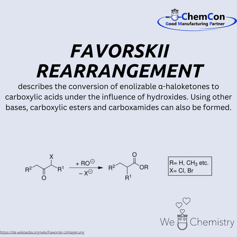 Schematic representation of the Favorskii rearrangement