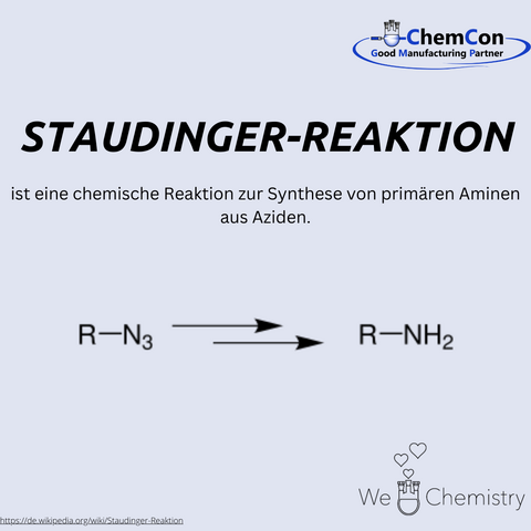 Schematische Darstellung der Staudinger-Reaktion