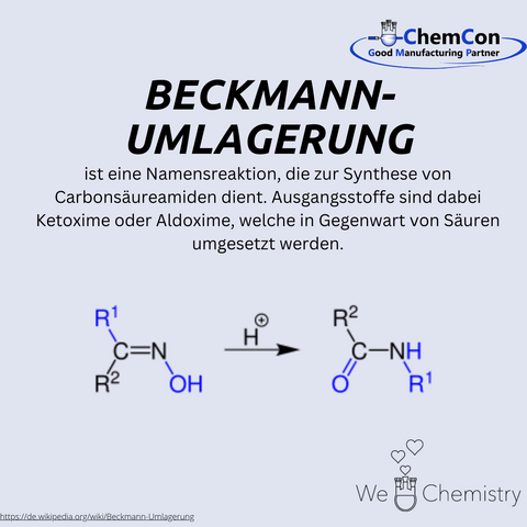 Schematische Darstellung der Beckmann-Umlagerung